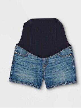 Isabel Maternity Medium  Wash Denim Maternity Shorts NEW  size 8
